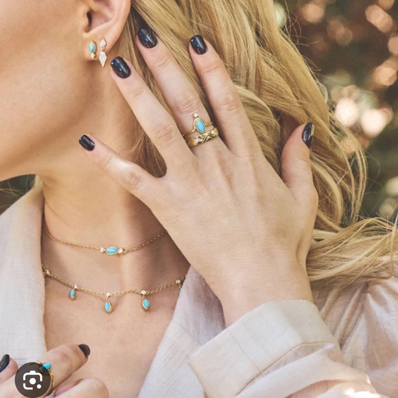 Ambyr Childers Turquoise Eclipse Shaker Necklace - Picture 2 of 3